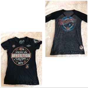 ✴️Bundle✴️ 2 x Affliction Burnout Shirts